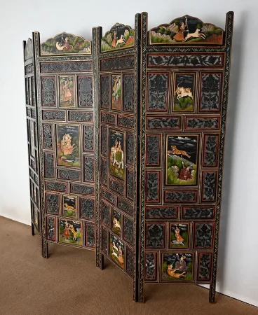 Paravent Indien Quatre Feuilles, Rajasthan – Début XXe