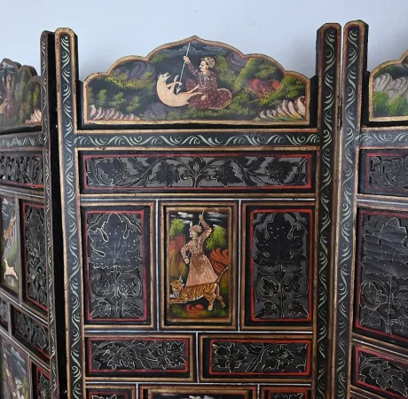 Paravent Indien Quatre Feuilles, Rajasthan – Début XXe