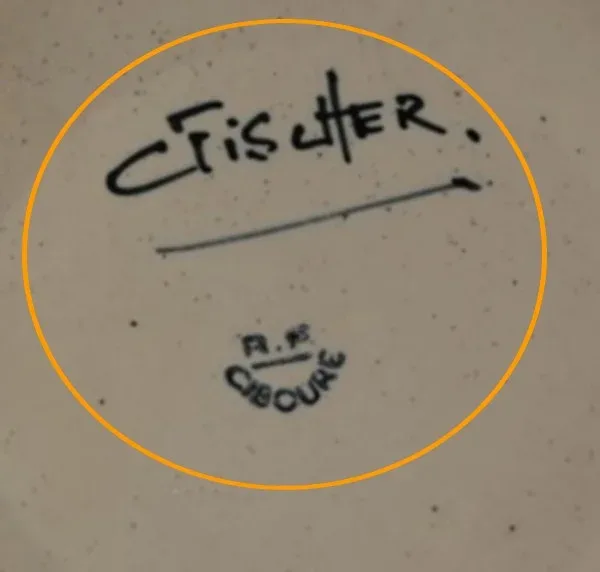 Vase de Ciboure en Grès, signé C. Fischer – Fin XXe