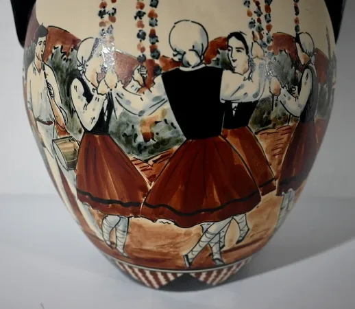Vase de Ciboure en Grès, signé C. Fischer – Fin XXe