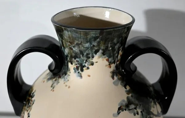 Vase de Ciboure en Grès, signé C. Fischer – Fin XXe