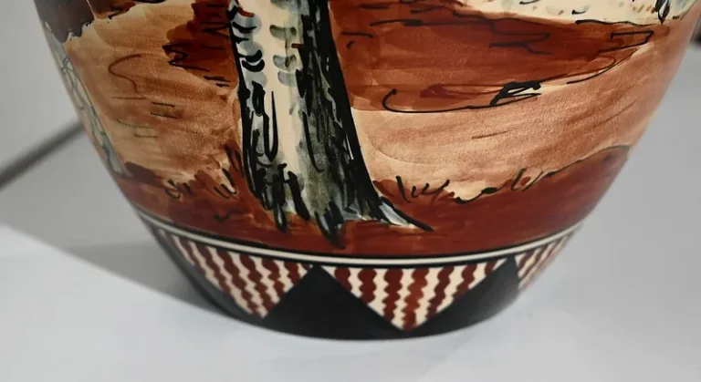 Vase de Ciboure en Grès, signé C. Fischer – Fin XXe