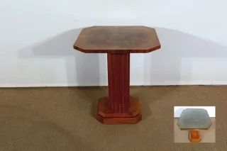 Guéridon Art Déco en Noyer et Merisier - 1930/1940