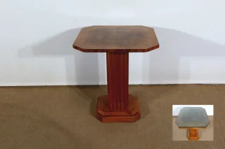 Guéridon Art Déco en Noyer et Merisier - 1930/1940