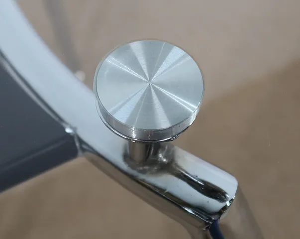 CHROME AND GLASS TABLE