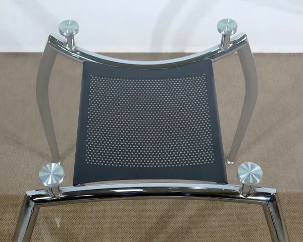 CHROME AND GLASS TABLE