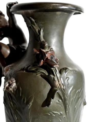 Paire de Vases en Régule, A. Moreau – Fin XIXe