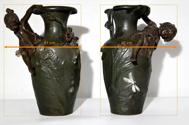 Paire de Vases en Régule, A. Moreau – Fin XIXe