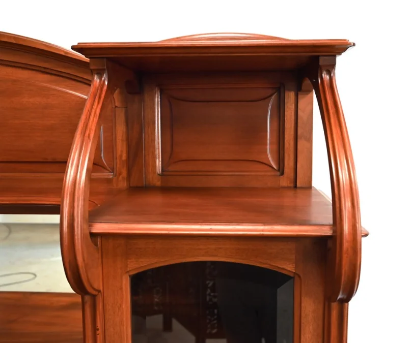 Important Buffet Vitrine en Acajou, attribué à la Maison E. Diot, Art Nouveau – 1900