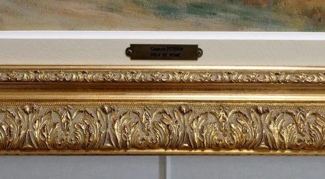 Tableau « Scène Champêtre », signé C. Perron – Début XXe