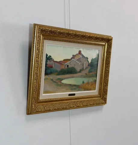 Tableau « Scène Champêtre », signé C. Perron – Début XXe