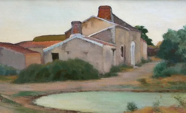 Tableau « Scène Champêtre », signé C. Perron – Début XXe