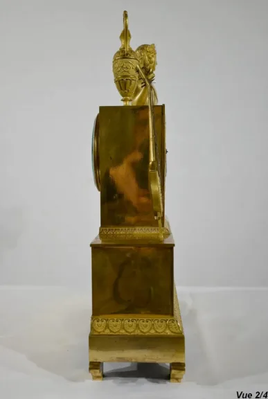 Horloge en Bronze Doré, estampillée « Leroy Palais Royal », époque Empire – Début XIXe