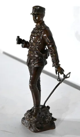 Bronze "Sur la Brèche", de C. Anfrie - 2ème moitié XIXe