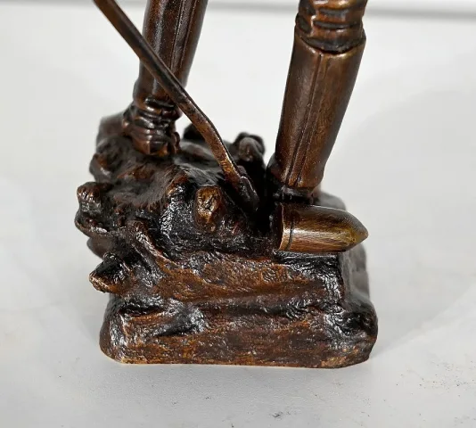 Bronze "Sur la Brèche", de C. Anfrie - 2ème moitié XIXe