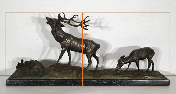 BRONZE  GROUP signed J.B. MENE