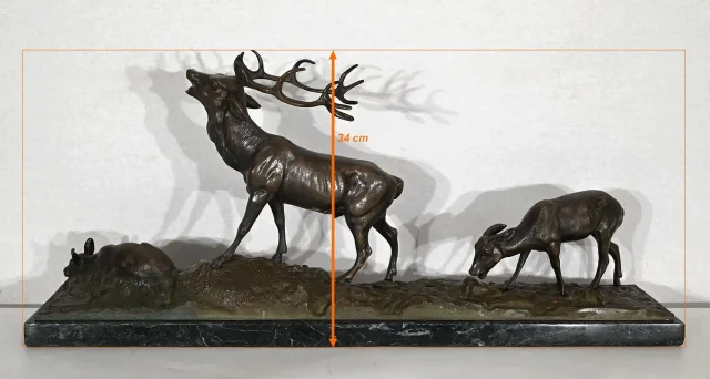 Groupe en Bronze Animalier, signé JB. Mêne – Fin XIXe