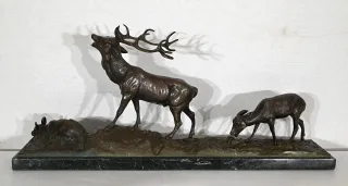 BRONZE  GROUP signed J.B. MENE