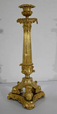 Paire de Flambeaux en Bronze, époque Restauration - Début XIXe