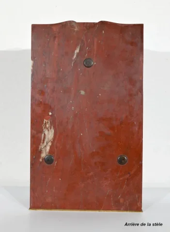BRONZE AND MARBLE STELE by HENRI CHAPU