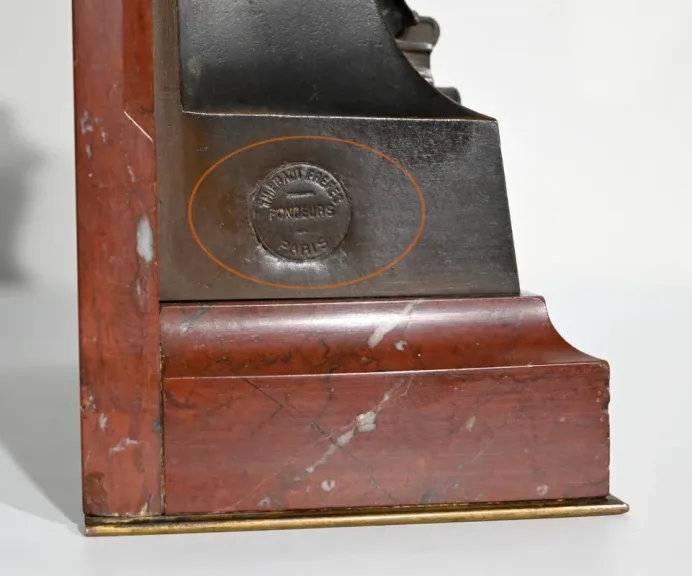BRONZE- UND MARMORSTELE von HENRI CHAPU