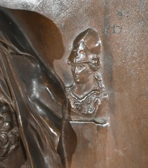 BRONZE- UND MARMORSTELE von HENRI CHAPU