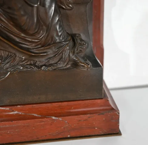 BRONZE AND MARBLE STELE by HENRI CHAPU