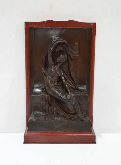 BRONZE- UND MARMORSTELE von HENRI CHAPU