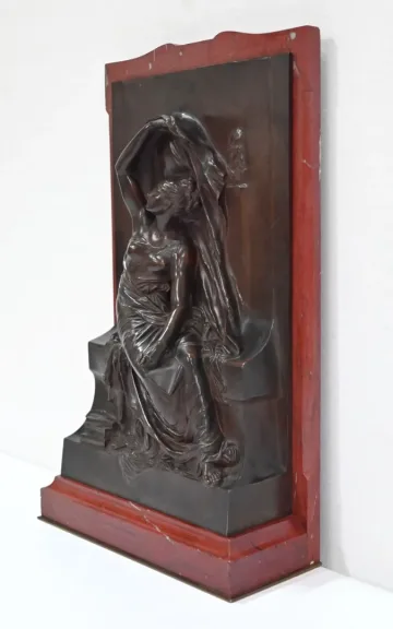 BRONZE- UND MARMORSTELE von HENRI CHAPU