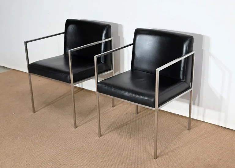 PAAR QUADRATISCHE SESSEL