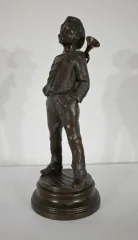 STATUETTA IN BRONZO di J. ROUSSEAU