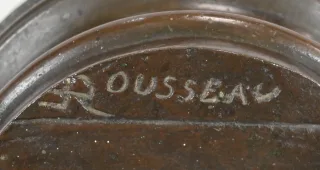 STATUETTA IN BRONZO di J. ROUSSEAU