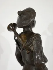 STATUETTA IN BRONZO di J. ROUSSEAU