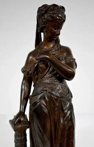 Bronze « Femme à l’Antique» d'E. Bouret – XIXe