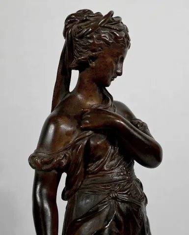 Bronze « Femme à l’Antique» d'E. Bouret – XIXe