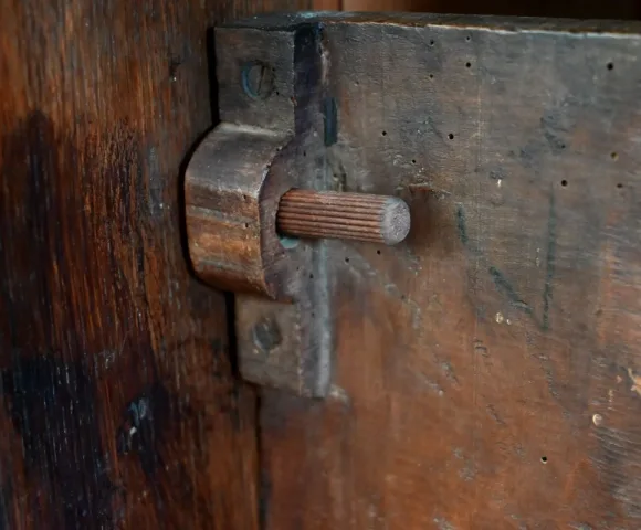 Important Meuble de Toilette / Lavabo en Merisier, « L’Hygiène Moderne Paris » – Début XXe
