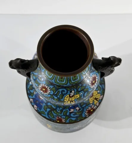 Paire de Vases en Émaux Cloisonnés, Japon – 2ème Partie XIXe