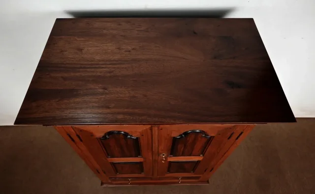Petite Armoire à Épices en Teck de Pondichéry – Fin XIXe