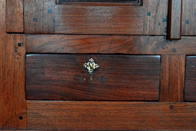 Petite Armoire à Épices en Teck de Pondichéry – Fin XIXe