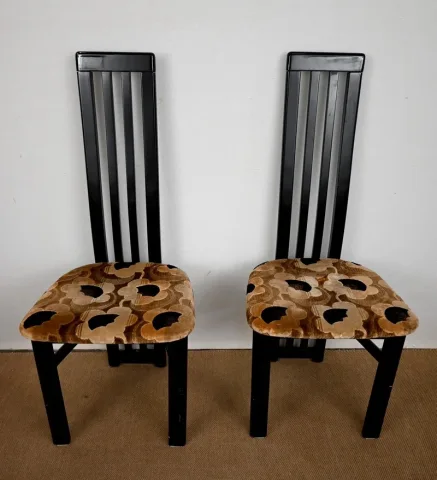 Ensemble Table de Jeux, Échiquier et Paire de Chaises Paul Michel - 1970