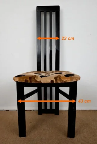 Ensemble Table de Jeux, Échiquier et Paire de Chaises Paul Michel - 1970