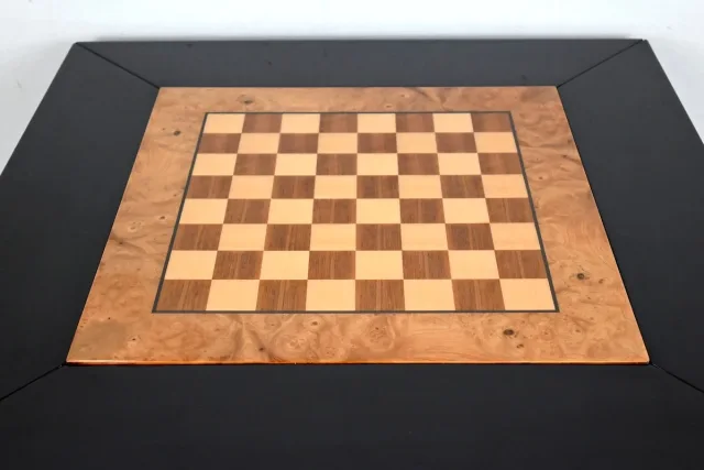 Ensemble Table de Jeux, Échiquier et Paire de Chaises Paul Michel - 1970