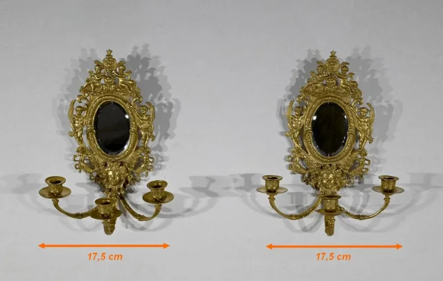 PAAR NAPOLEON III PERIODE WANDLAMPEN