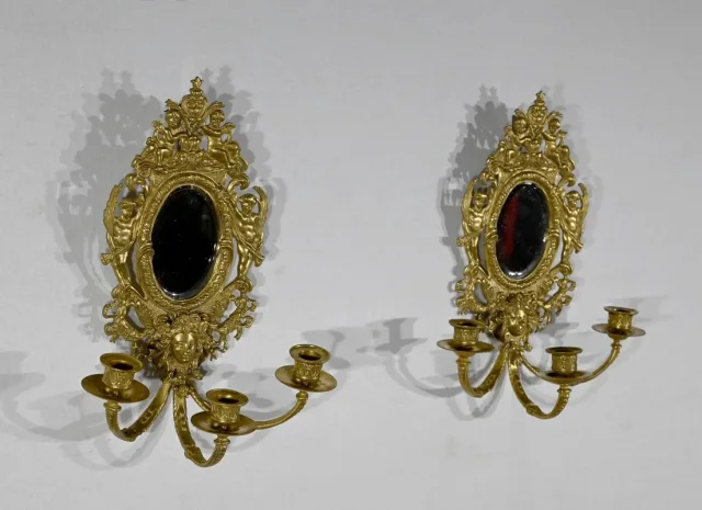 PAAR NAPOLEON III PERIODE WANDLAMPEN