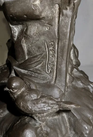 ZINNSKULPTUR von G. VAN DE VOORDE