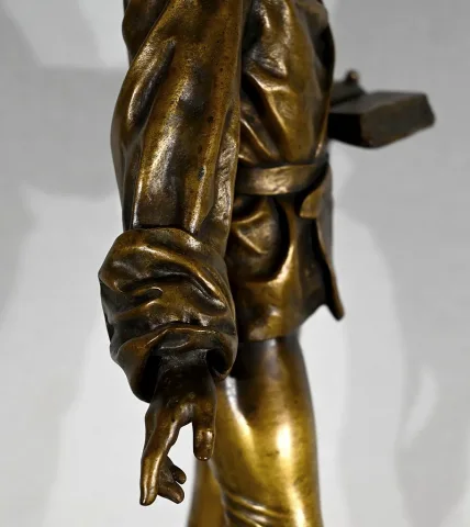 Bronze « Escholier du XVe siècle », de Friedrich Beer – Fin XIXe