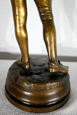 Bronze « Escholier du XVe siècle », de Friedrich Beer – Fin XIXe