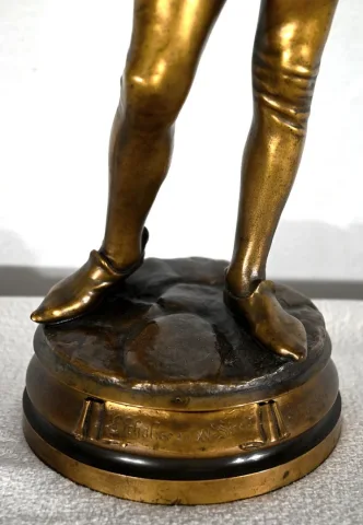 Bronze « Escholier du XVe siècle », de Friedrich Beer – Fin XIXe
