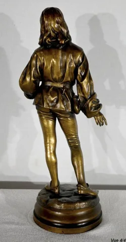 Bronze « Escholier du XVe siècle », de Friedrich Beer – Fin XIXe