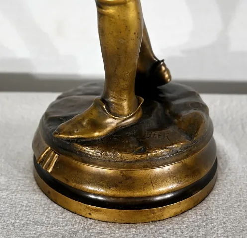 Bronze « Escholier du XVe siècle », de Friedrich Beer – Fin XIXe